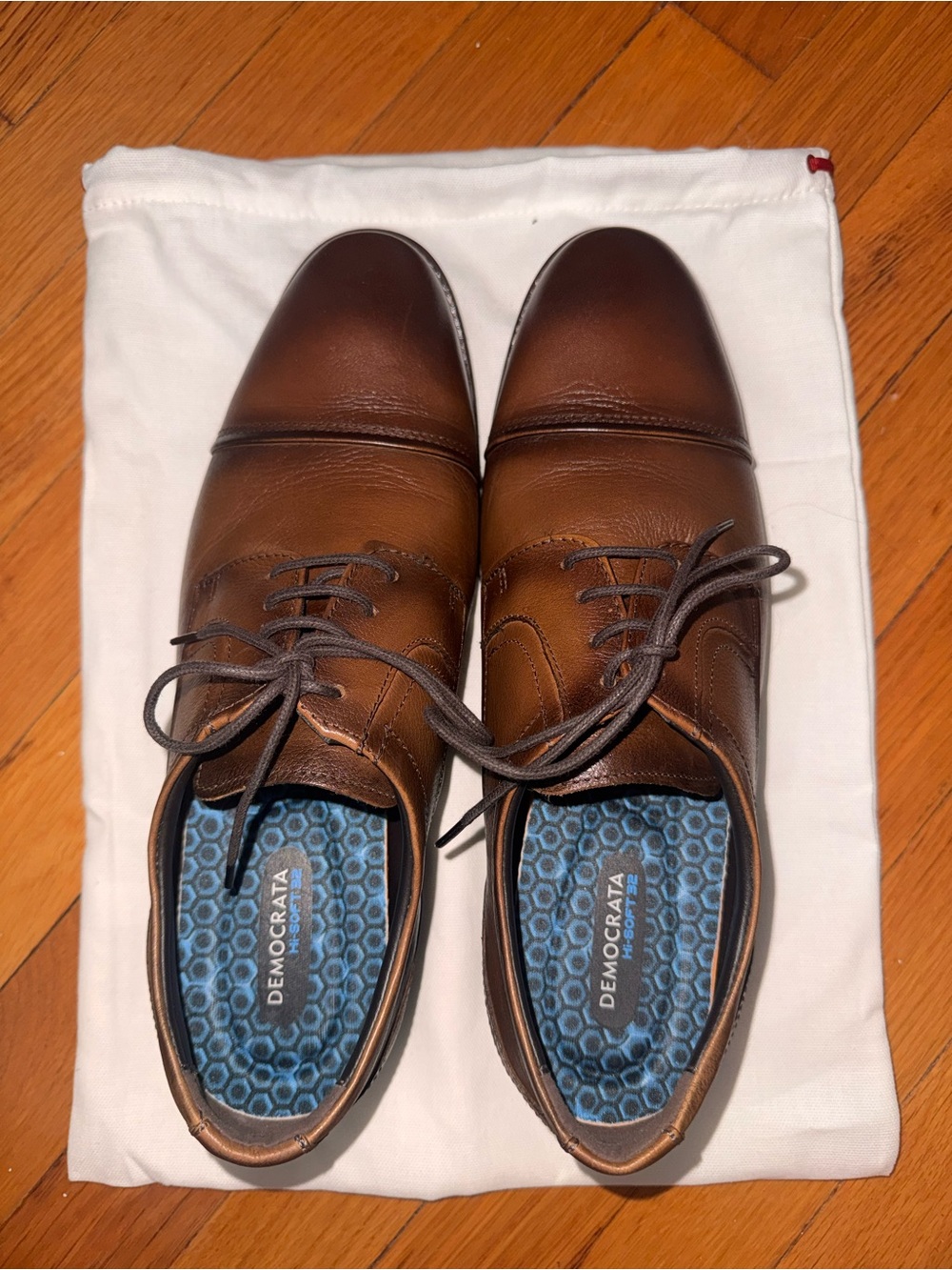 Democrata Metropolitan Taylor Hi-Soft 32 Brown Leather Men’s Dress Shoes
